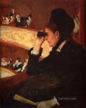 En la ópera madres hijos Mary Cassatt Pinturas al óleo